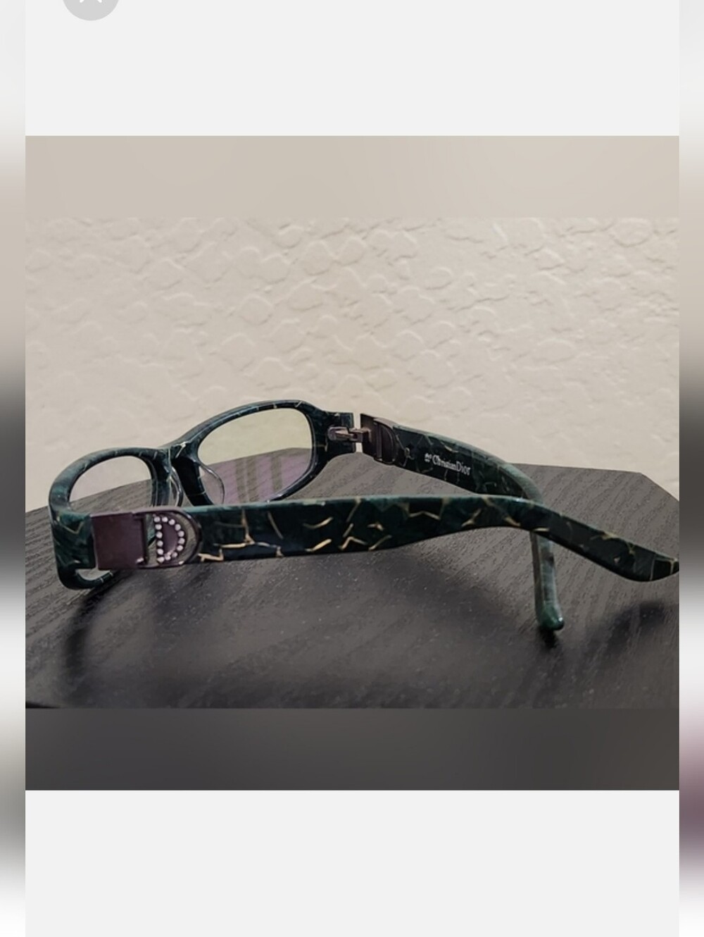 NEW Dior Crystal D Logo Rhinestone Embellished Eyewear Frame